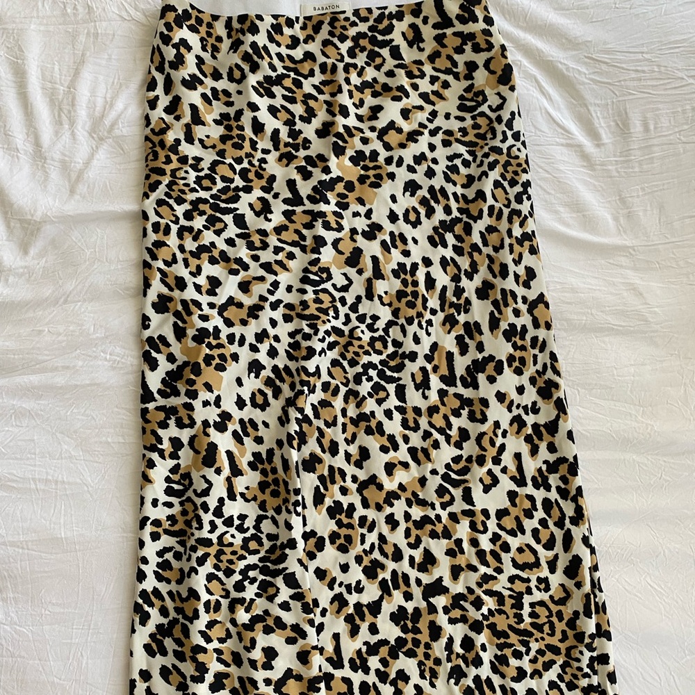 COPY - Babaton printed midi slip skirt
